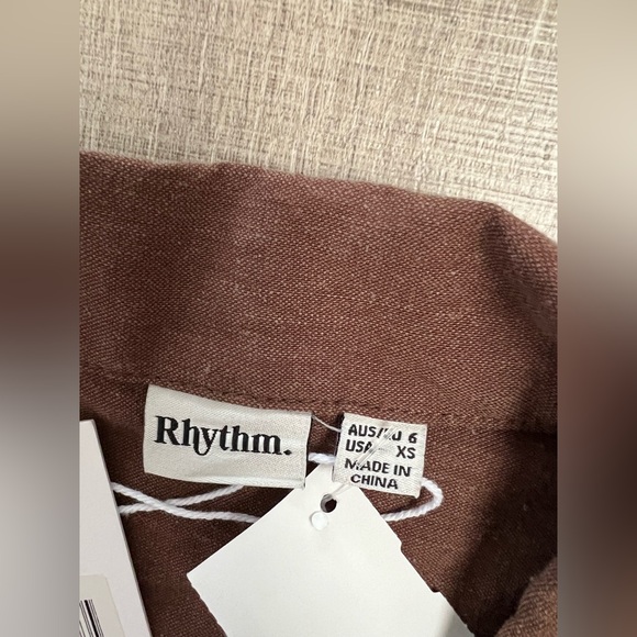 Rhythm Brown Short Sleeve Vacay Romper NWT - Picture 11 of 13